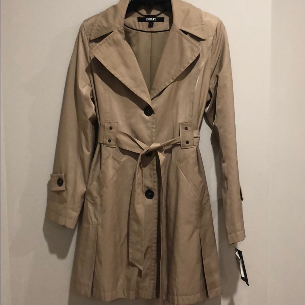 DKNY Rain Coat size: small, charcoal color